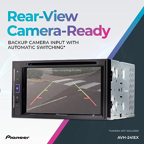 Pioneer AVH-241EX Double-Din CD/DVD Receiver, with Amazon Alexa via The Pioneer Vozsis App, Bluetooth and Backup Camera Compatibility, 6.2” Resistive Touchscreen Pioneer AVH-241EX Double-Din CD/DVD Receiver, with Amazon Alexa via The Pioneer Vozsis App, Bluetooth and Backup Camera Compatibility, 6.2” Resistive Touchscreen